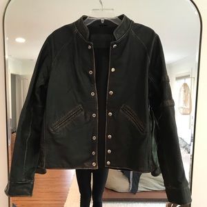 black dust leather jacket